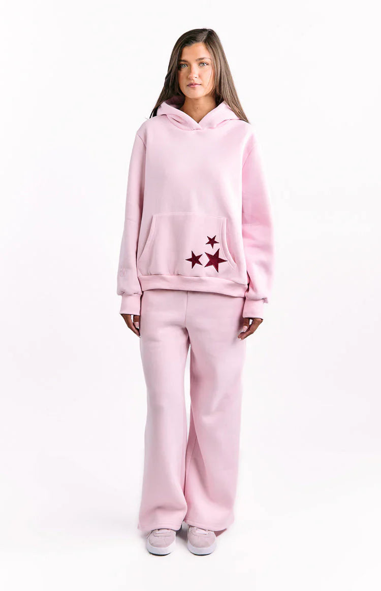 Pink Burgundy Star Hoodie - Image 3